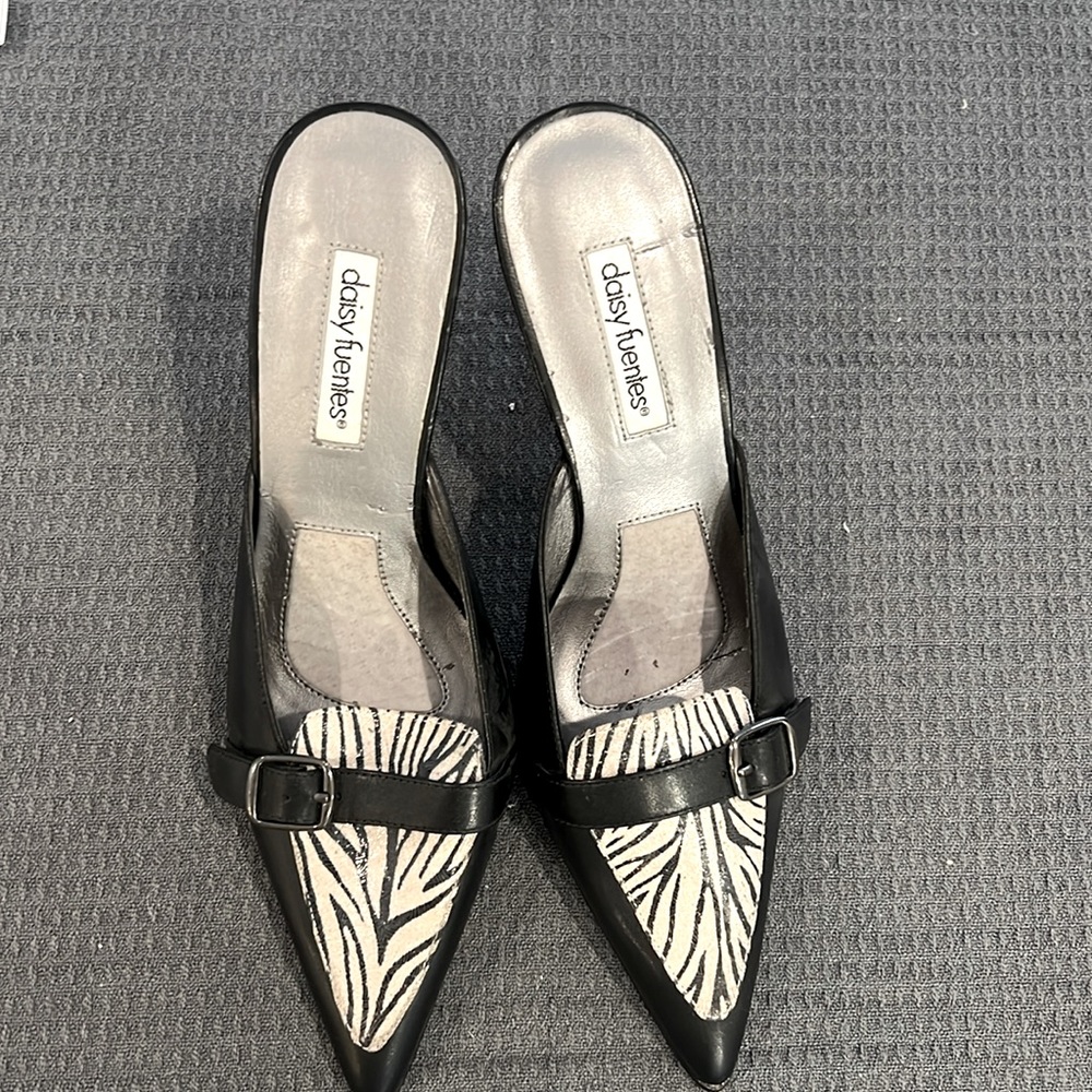 Leather slip on heels size 8.5